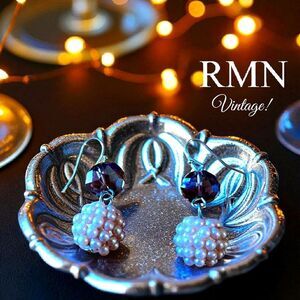 RMN Roman Vintage Pearl and Crystal Drop Earrings VINTAGE INSPIRED!